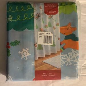 3/$32 St Nicholas Square NWT Oh What Fun! Shower Curtain.